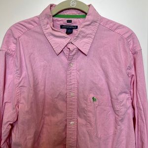 Aeropostale men’s oxford in pink. Slim fit. Large.